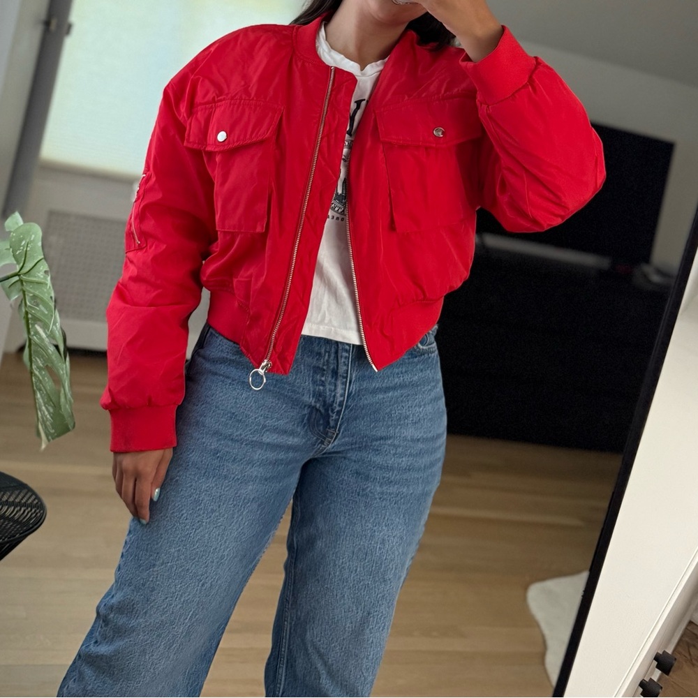 Red Women's Jacket - Picture 5 of 6